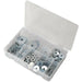 240 Piece Zinc Plated Repair Washer Assortment - M5 to M10 - Storage Box Loops