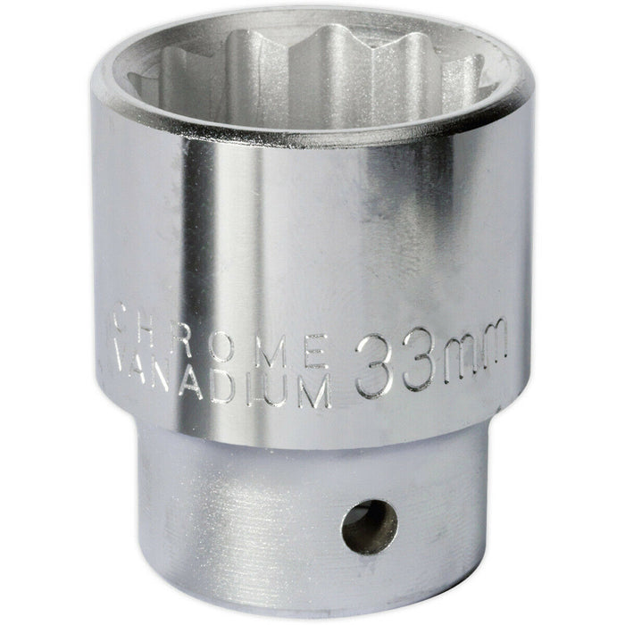 33mm Forged Steel Drive Socket - 3/4" Square Drive - Chrome Vanadium Socket Loops