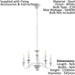 Hanging Ceiling Pendant Light White 5 Arm Chandelier 40W E14 Feature Lamp Loops