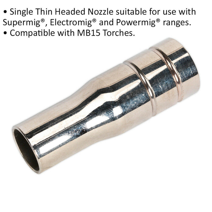 Twin Headed Nozzle - Suitable for MB15 Torches - MIG Welding Torch Nozzle Loops