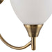 Dimmable LED Twin Wall Light Antique Brass & Frosted Glass Curved Lamp Lighting Loops