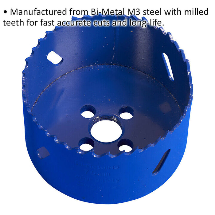 76mm HSS Hole Saw Blade - Milled Teeth - Bi-Metal M3 Steel Long Lasting Drill Loops