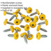 50 PACK 4.8 x 18mm Yellow Numberplate Screw - Plastic Enclosed Head Fixings Loops