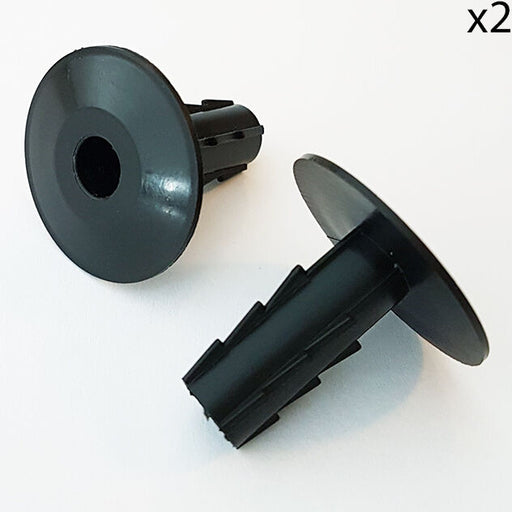 2x 8mm Black Single Cable Bushes Feed Through Wall Cover Coaxial Sat Hole Tidy Loops