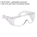 Lightweight Safety Spectacles - Clear Lens - Ventilated Side Shields - PPE Loops