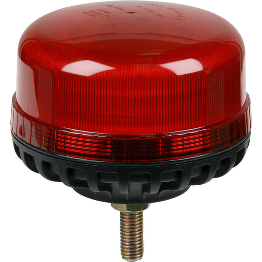 12V / 24V Fixed LED Rotating RED Beacon Light - 12mm Threaded Fixing Bolt Loops
