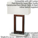 Pattern Table Lamp Light Chrome & Dark Wood Modern Square Base Alcantara Shade Loops