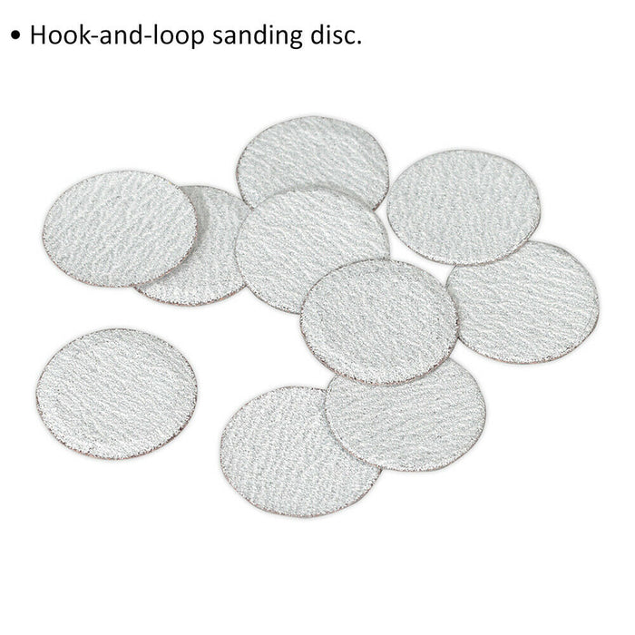 10 PACK - 75mm Hook & Loop Mini Sanding Discs - 80 Grit Aluminium Oxide Sheet Loops