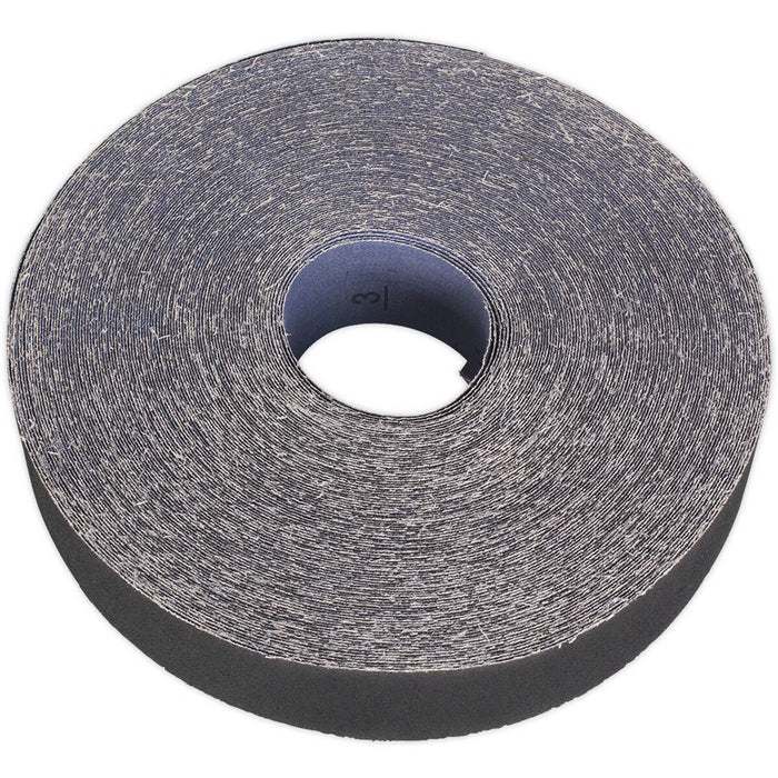 Blue Twill Emery Roll - 25mm x 50m - Flexible & Tear Resistant - 120 Grit Loops