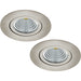 2 PACK Wall / Ceiling Recess Round Downlight Satin Nickel Spotlight 6W LED Loops