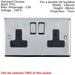 UK Plug Socket Pack -2x Twin & 4x Single Gang- CHROME / Black 13A Switched Loops