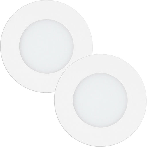 2 PACK Wall Flush Ceiling Light Colour White Shade White Plastic LED 5W Inc Loops