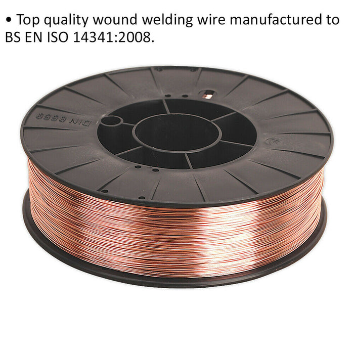 5kg Mild Steel MIG Welding Wire - 0.8mm A18 Grade - Wound Welding Wire Reel Loops