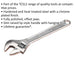 600mm Adjustable Wrench - Chrome Plated Steel - 62mm Offset Jaws - Spanner Loops