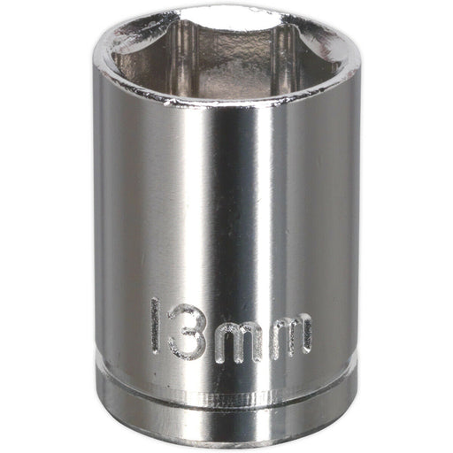 13mm Chrome Plated Drive Socket - 3/8" Square Drive - High Grade Carbon Steel Loops