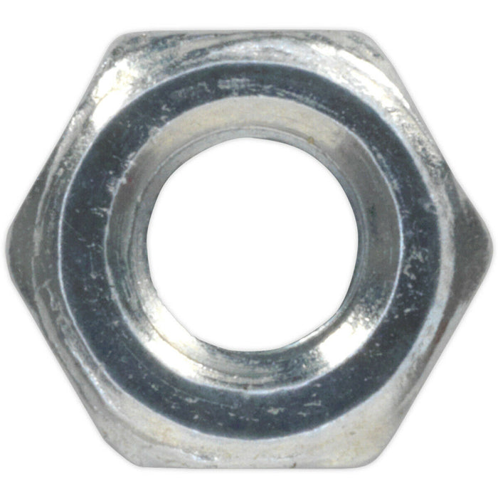 100 PACK - Steel Finished Hex Nut - M4- 0.7mm Pitch - Manufactured to DIN 934 Loops