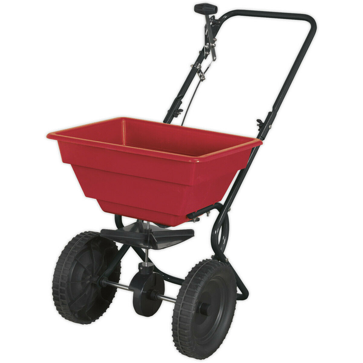 Lightweight Walk Behind Broadcaster Spreader - 27kg Capacity - 360 Degree Spray Loops