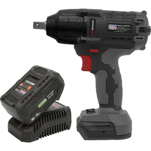 20V Brushless Impact Wrench Kit - 700Nm Torque - Includes 2 Batteries & Charger Loops