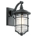 Outdoor IP44 Wall Light Distressed Black LED E27 60W d01794 Loops