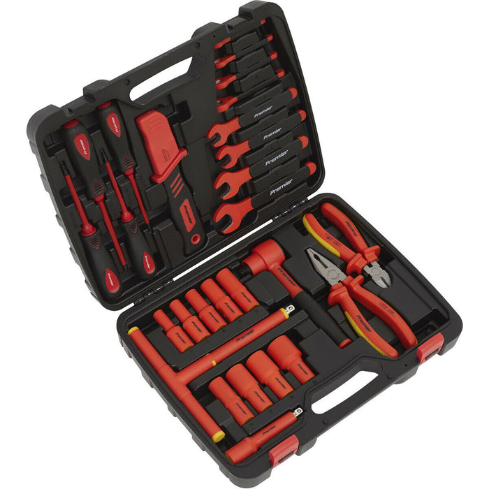 27pc VDE Insulated Tool Kit - 1500V DC EN 60900 - Ratchet Socket Spanner Driver Loops