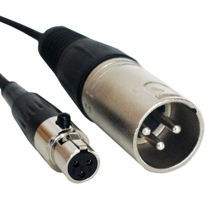 2m 3 Pin XLR Male to Mini XLR Female Microphone Cable Plug Socket Headset Lead Loops