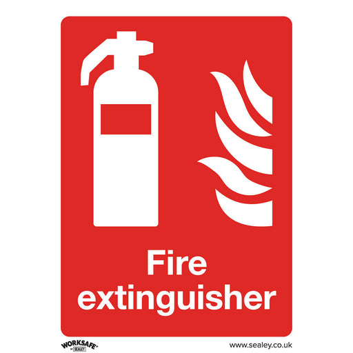 10x FIRE EXTINGUISHER Health & Safety Sign - Rigid Plastic 150 x 200mm Warning Loops
