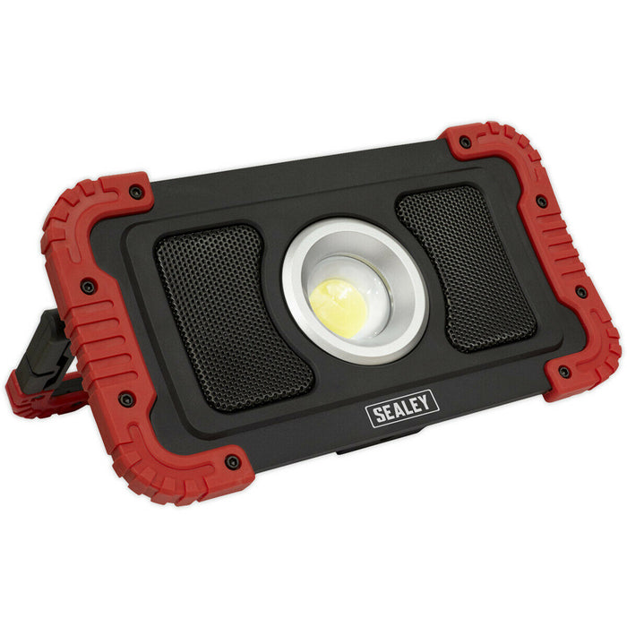 Rechargeable Floodlight - 20W COB LED - Wireless Speakers & Power Bank - 1100 lm Loops