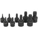 9 Piece Stud Extractor Set - 1/2" & 3/8" Sq Hex Drive - Tapered Spiral Design Loops