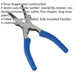 215mm Drop Forged Welding Pliers - Spring Loaded Handles - Fully Insulated Loops