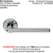 2x PAIR Slimline Straight Bar Lever on Round Rose Concealed Fix Polished Chrome Loops