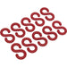 10 PACK Red Plastic Chain S-Hook - Suitable for ys04690 Plastic Safety Chain Loops