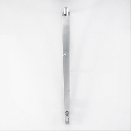 Lever Action Flush Door Bolt with Flat Keep Plate 460 x 20mm Satin Chrome Loops