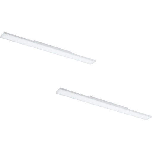 2 PACK Wall / Ceiling Light White 1200mm Slim Strip Panel 20W LED 4000K Loops