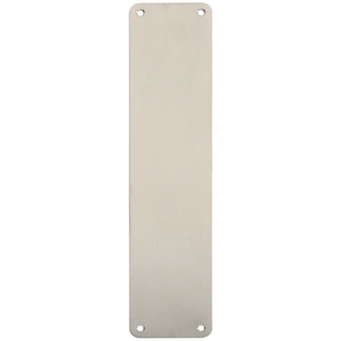 Plain Door Finger Plate 350 x 75mm Satin Stainless Steel Push Plate Loops