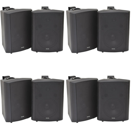 8x 180W Black Wall Mounted Stereo Speakers 8" 8Ohm LOUD Premium Audio & Music