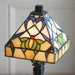 Mini Tiffany Glass LED Table Lamp - Dark Bronze Effect - Needs 40W E14 Golf Bulb Loops