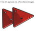 2 PACK Red Reflective Rear Triangle - E-Approved - Screw On Vehicle Reflector Loops