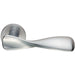 PAIR Ergonomic Twisted Handle on Round Rose Concealed Fix Satin Chrome Loops