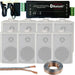 Bar/Restaurant Bluetooth Amplifier Kit 8x White Wall Speaker Wireless Background