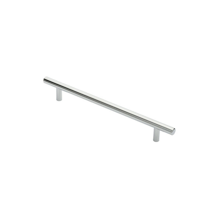 Round T Bar Cabinet Pull Handle 252 x 12mm 192mm Fixing Centres Chrome Loops