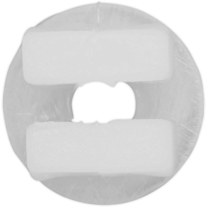 20 PACK White Locking Nut Trim Clip - 10mm x 10mm - Universal Vehicle Fitting Loops