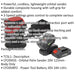 20V Cordless Orbital Palm Sander Kit - Includes 2 Batteries & Charger - Bag Loops
