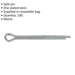 100x Split-Pins Pack - 2.4mm x 38mm Metric - Split Cotter Pin Zinc Plated Steel Loops