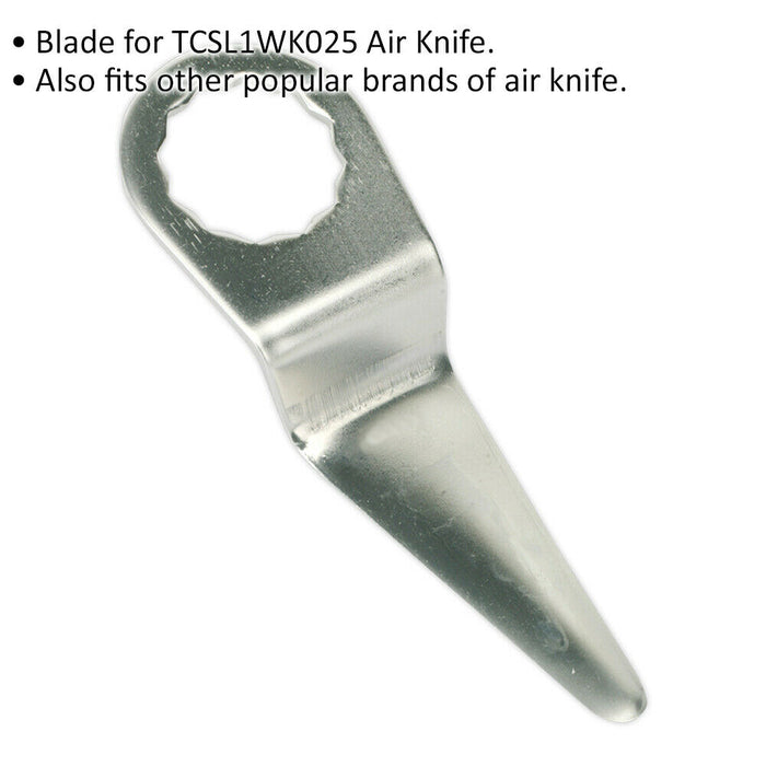57mm Straight Offset Air Knife Blade - Suits ys11694 Air Knife - Bonding Knife Loops