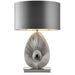 Unique Detailed Table Lamp Polished Nickel Base & Shade Modern Bedside Feature Loops