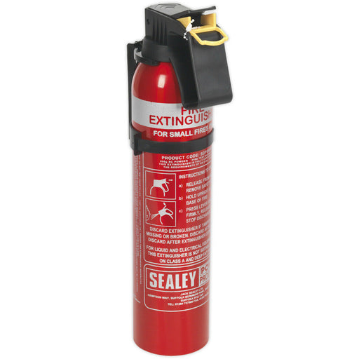 0.95kg Dry Powder Fire Extinguisher - Wall Mounting Bracket - Disposable Loops