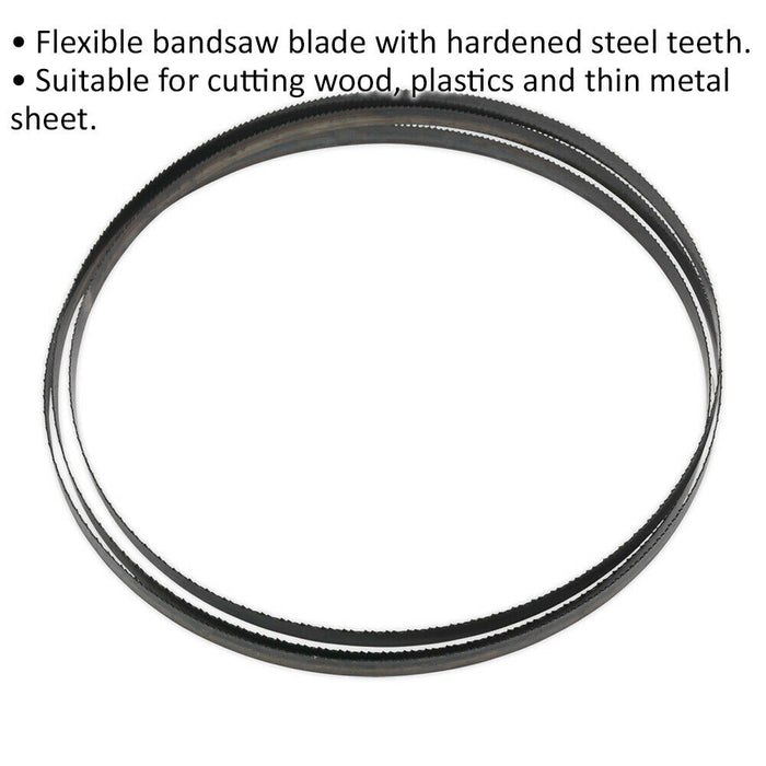 2400 x 12 x 0.6mm Bandsaw Blade Hardened Steel Teeth 10 TPI Wood Plastic Metal Loops