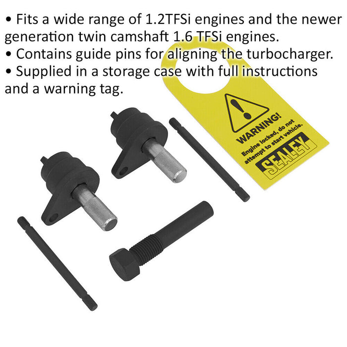 Petrol Engine Timing Tool Kit - CHAIN DRIVE - For VW Engines 1.2 1.6 Pulley Loops