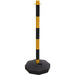 25m Post & Chain Kit - High Vis Black & Yellow - 6 x Posts - Safety Barrier Loops