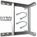 18" x 18" Galvanised TV Aerial Wall Mounting Bracket & V Bolts Pole Mast Install Loops